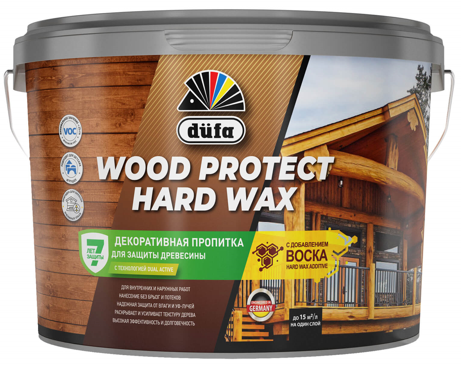 Декоративная пропитка для защиты древесины düfa WOOD PROTECT HARD WAX 