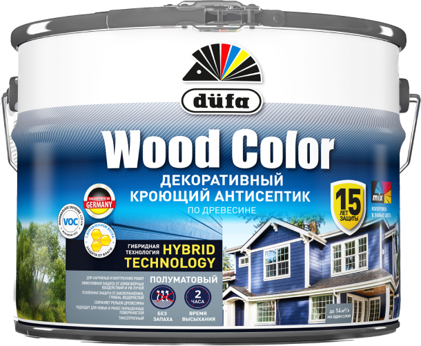 Декоративный кроющий антисептик düfa WOOD COLOR