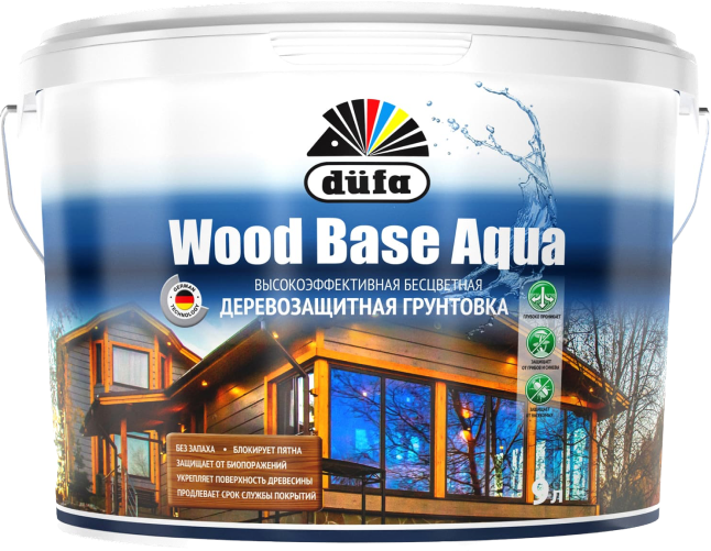 Блокирующая деревозащитная грунтовка для древесины düfa WOOD BASE AQUA