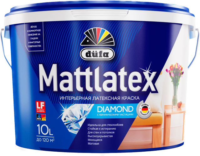 Краска латексная моющаяся düfa MATTLATEX